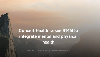 Concert Health raises $14M to integrate mental and physical health